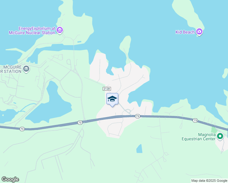 map of restaurants, bars, coffee shops, grocery stores, and more near 16201 Twin Cove Drive in Huntersville