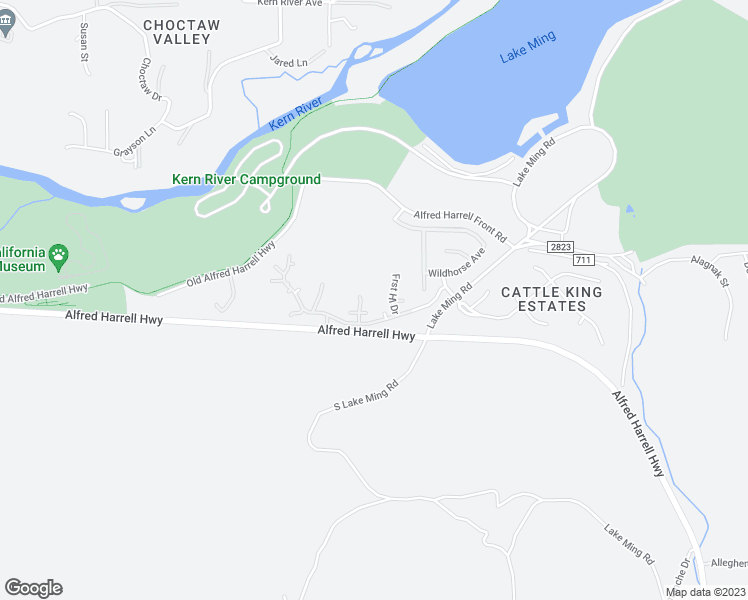 map of restaurants, bars, coffee shops, grocery stores, and more near 11910 Laver Court in Bakersfield