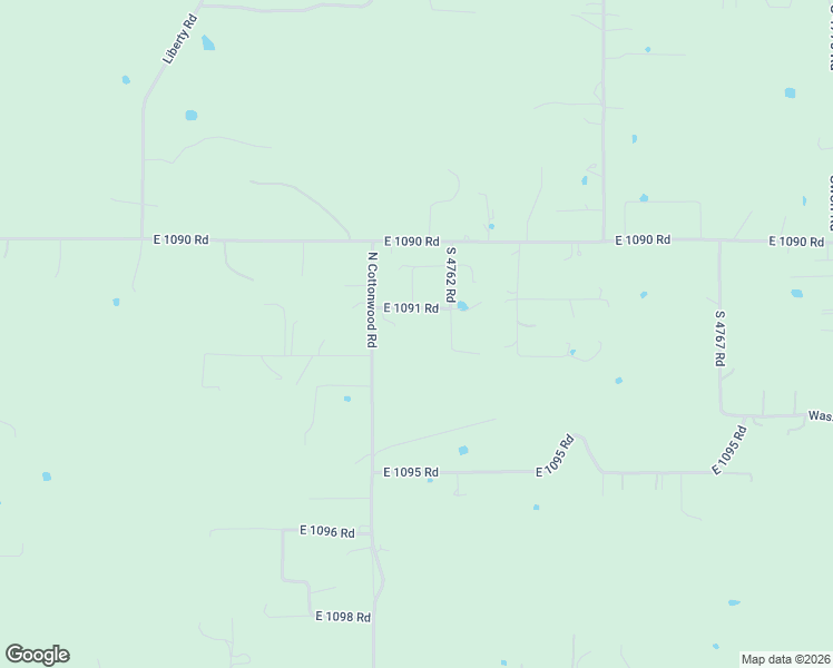 map of restaurants, bars, coffee shops, grocery stores, and more near 476120 East 1091 Road in Roland