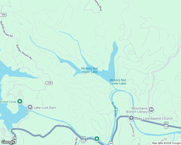 map of restaurants, bars, coffee shops, grocery stores, and more near 480 Rainbow Circle in Lake Lure