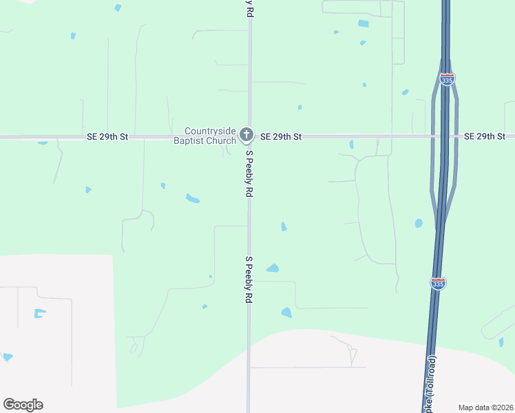 map of restaurants, bars, coffee shops, grocery stores, and more near 3360 South Peebly Road in Oklahoma County
