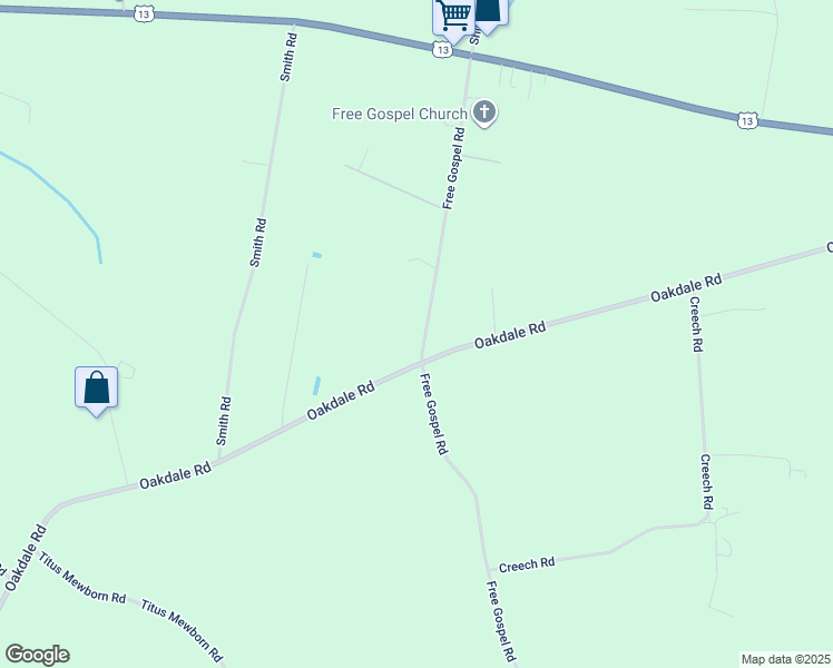 map of restaurants, bars, coffee shops, grocery stores, and more near 618 Free Gospel Road in Snow Hill
