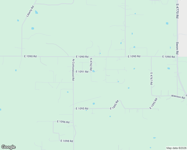 map of restaurants, bars, coffee shops, grocery stores, and more near 109233 South 4726 Road in Roland