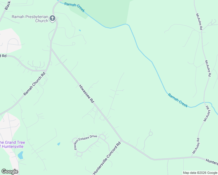 map of restaurants, bars, coffee shops, grocery stores, and more near 15605 Huntingtowne Village Road in Huntersville