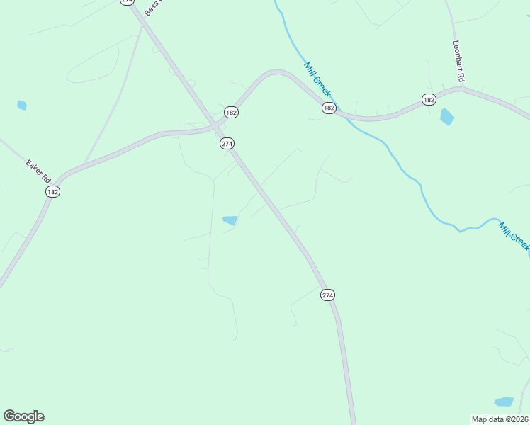 map of restaurants, bars, coffee shops, grocery stores, and more near 3222 North Carolina 274 in Cherryville