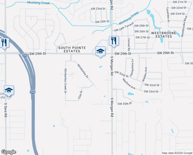 map of restaurants, bars, coffee shops, grocery stores, and more near 3500 Wimberley Drive in Yukon