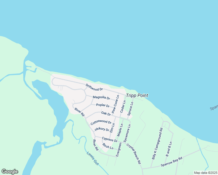 map of restaurants, bars, coffee shops, grocery stores, and more near 224 Driftwood Drive in Blounts Creek