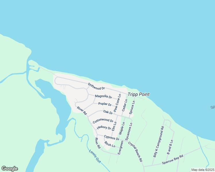 map of restaurants, bars, coffee shops, grocery stores, and more near 256 Driftwood Drive in Blounts Creek