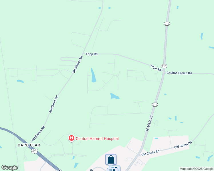 map of restaurants, bars, coffee shops, grocery stores, and more near 275 Scuppernong Lane in Lillington