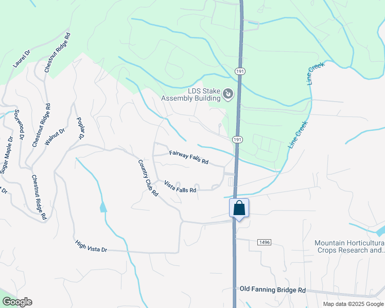 map of restaurants, bars, coffee shops, grocery stores, and more near 184 Fairway Falls Road in Mills River