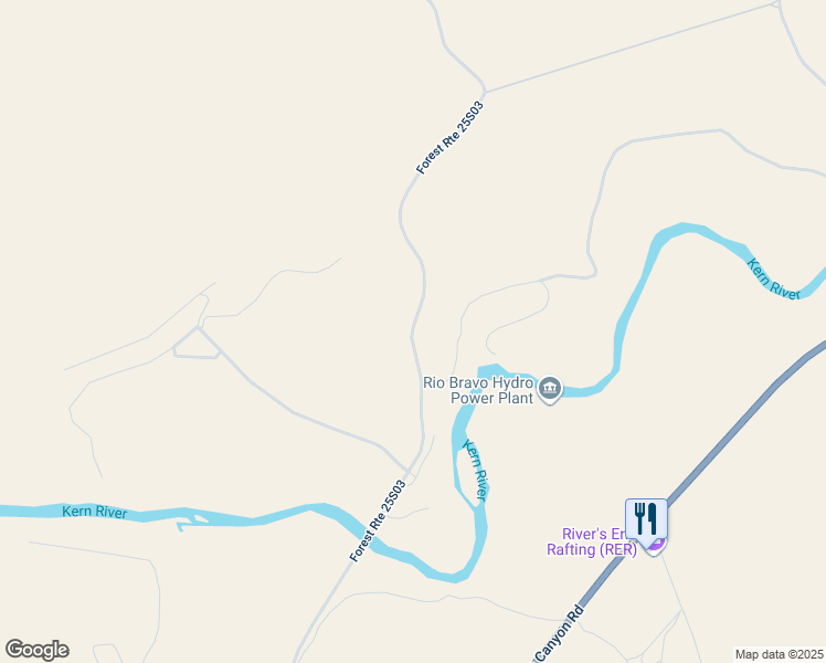 map of restaurants, bars, coffee shops, grocery stores, and more near Rancheria Road in Bakersfield