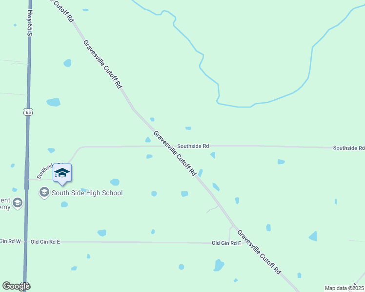 map of restaurants, bars, coffee shops, grocery stores, and more near Southside Road in Bee Branch