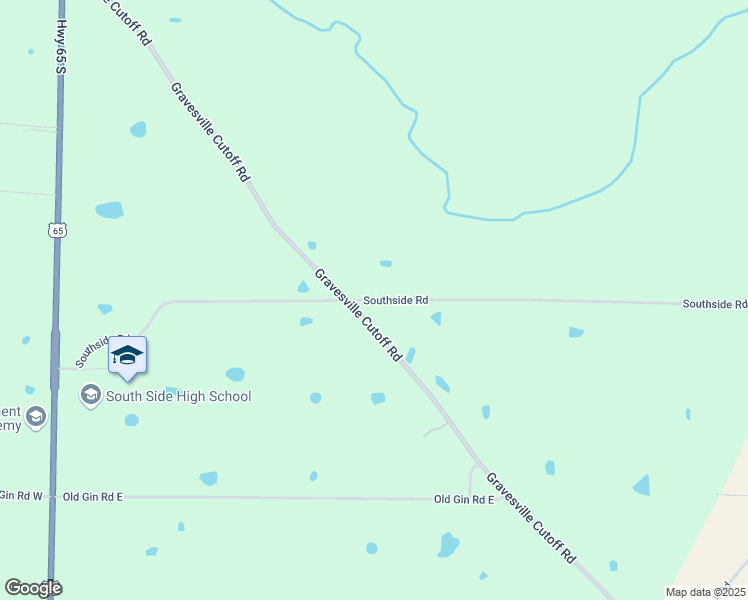 map of restaurants, bars, coffee shops, grocery stores, and more near Southside Road in Bee Branch
