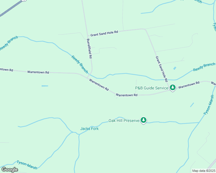 map of restaurants, bars, coffee shops, grocery stores, and more near 1450 Warrentown Road in Snow Hill