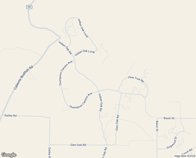 map of restaurants, bars, coffee shops, grocery stores, and more near 42328 Indian Oak Road in Kern County