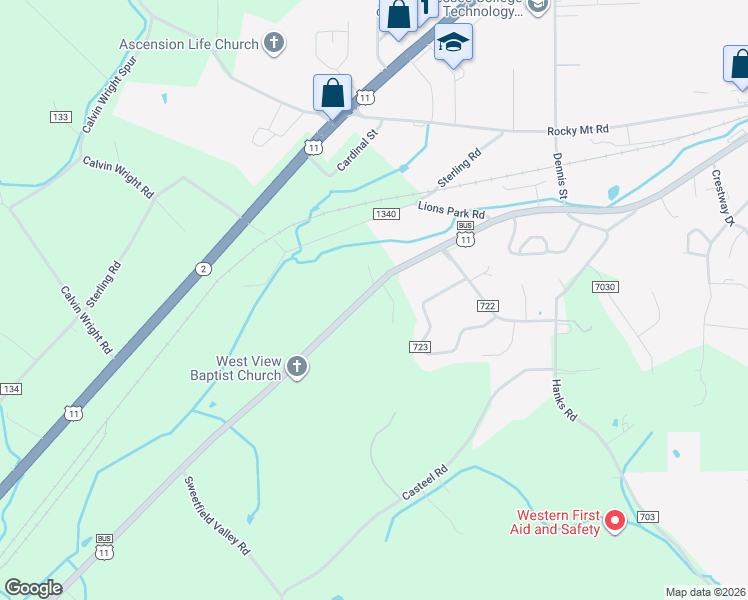map of restaurants, bars, coffee shops, grocery stores, and more near 2647 Tennessee 39 in Athens
