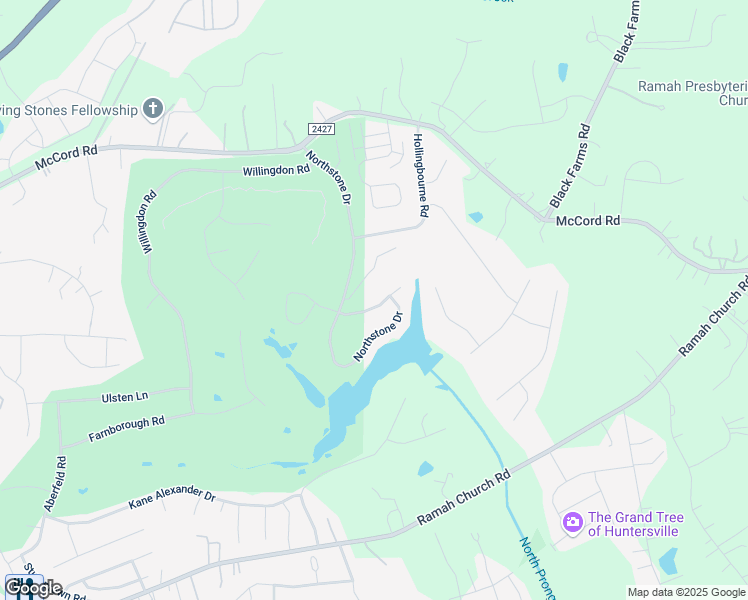 map of restaurants, bars, coffee shops, grocery stores, and more near 12905 Cadgwith Cove Drive in Huntersville