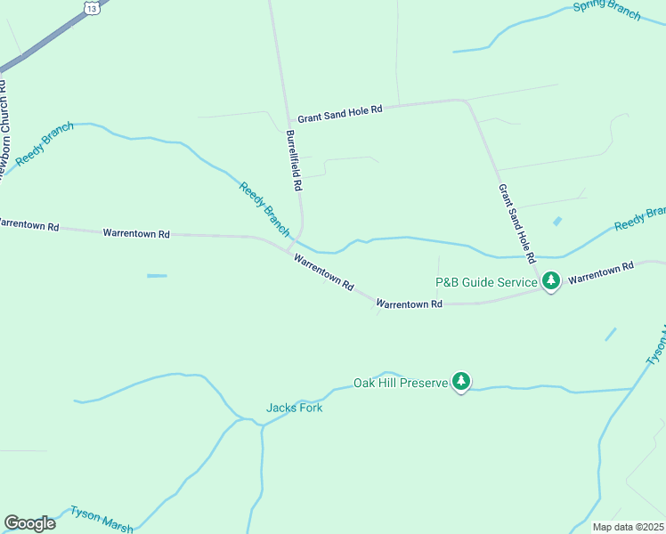 map of restaurants, bars, coffee shops, grocery stores, and more near 1506 Warrentown Road in Snow Hill
