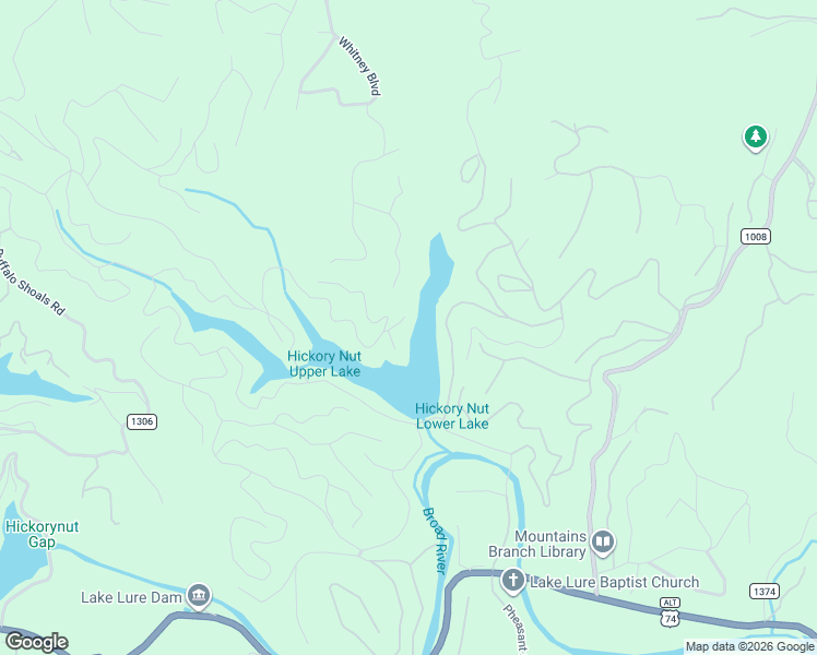 map of restaurants, bars, coffee shops, grocery stores, and more near 116 Teal Lane in Lake Lure