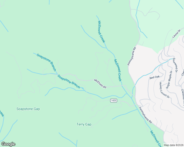 map of restaurants, bars, coffee shops, grocery stores, and more near 106 McElrath Road in Arden