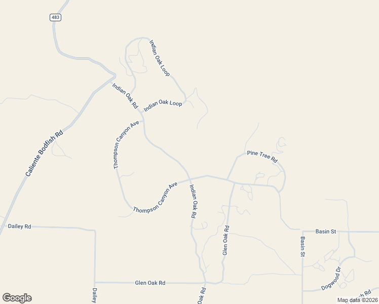 map of restaurants, bars, coffee shops, grocery stores, and more near 42328 Indian Oak Road in Kern County