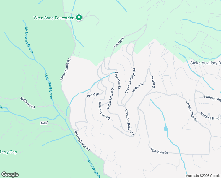 map of restaurants, bars, coffee shops, grocery stores, and more near 107 Honey Locust Drive in Mills River