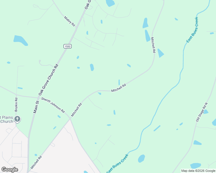 map of restaurants, bars, coffee shops, grocery stores, and more near 985 Mitchell Road in Angier