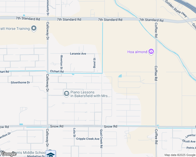 map of restaurants, bars, coffee shops, grocery stores, and more near 8902 Rancho Viejo Drive in Bakersfield