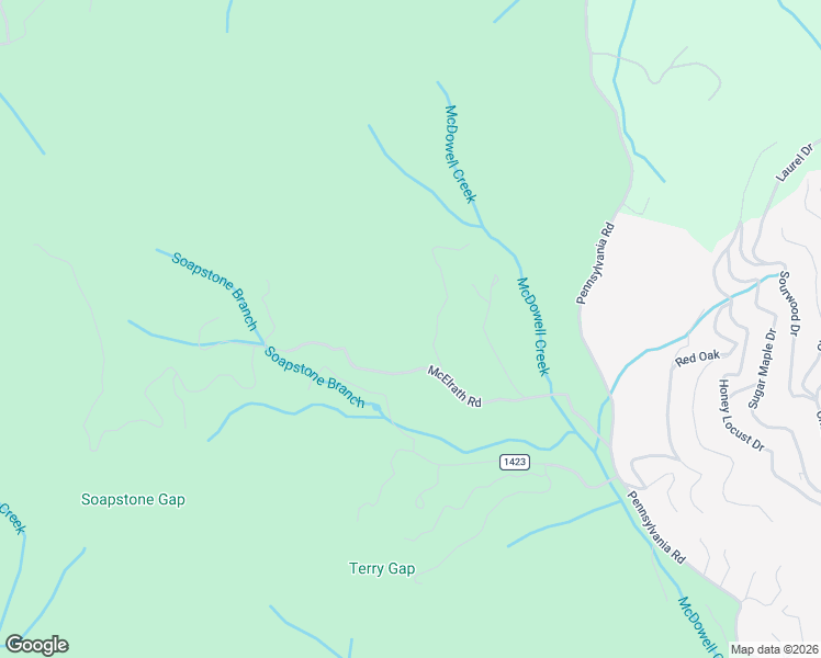 map of restaurants, bars, coffee shops, grocery stores, and more near 106 McElrath Road in Arden