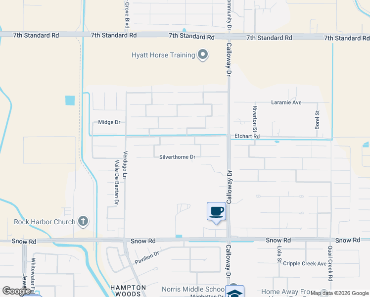 map of restaurants, bars, coffee shops, grocery stores, and more near 10009 Carbondale Street in Bakersfield