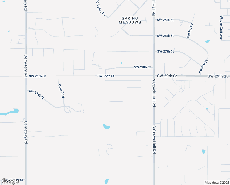 map of restaurants, bars, coffee shops, grocery stores, and more near 12600 Southwest 29th Street in Yukon