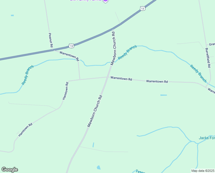 map of restaurants, bars, coffee shops, grocery stores, and more near 503 Mewborn Church Road in Snow Hill