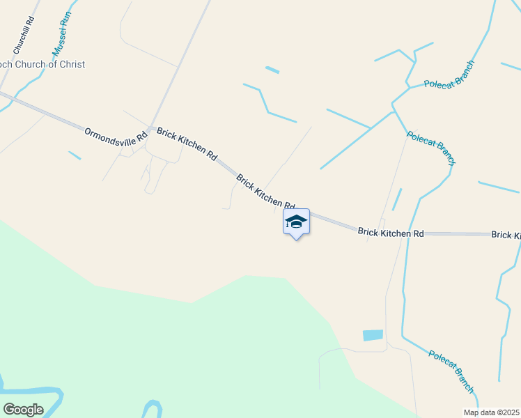 map of restaurants, bars, coffee shops, grocery stores, and more near 484 Brick Kitchen Road in Hookerton