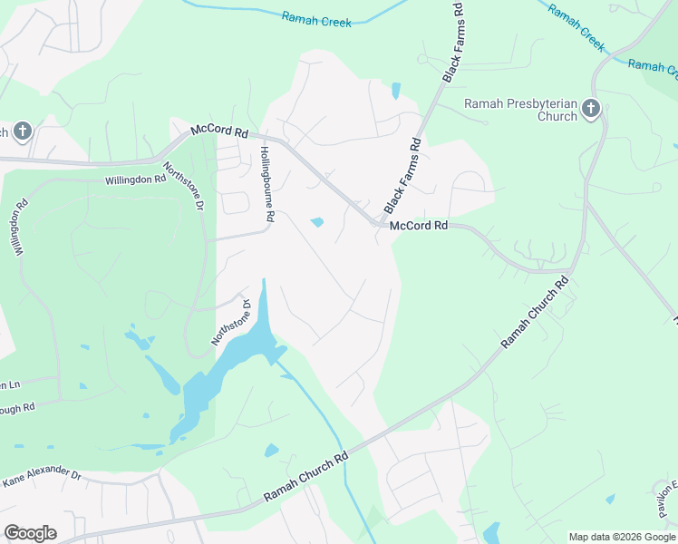 map of restaurants, bars, coffee shops, grocery stores, and more near 13500 McCord Road in Huntersville