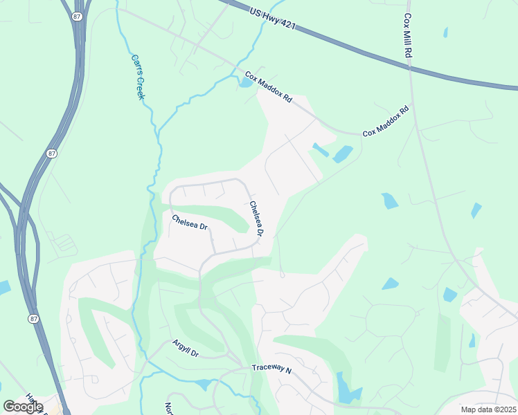 map of restaurants, bars, coffee shops, grocery stores, and more near 665 Chelsea Drive in Sanford