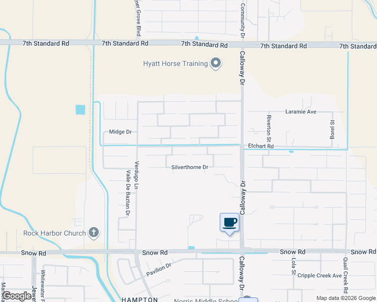 map of restaurants, bars, coffee shops, grocery stores, and more near 10107 Fenwick Island Drive in Bakersfield