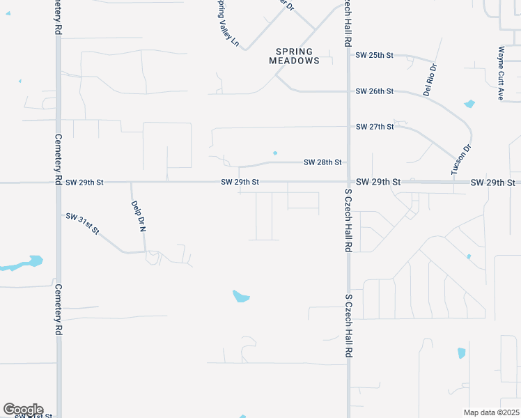 map of restaurants, bars, coffee shops, grocery stores, and more near 12600 Southwest 29th Street in Yukon