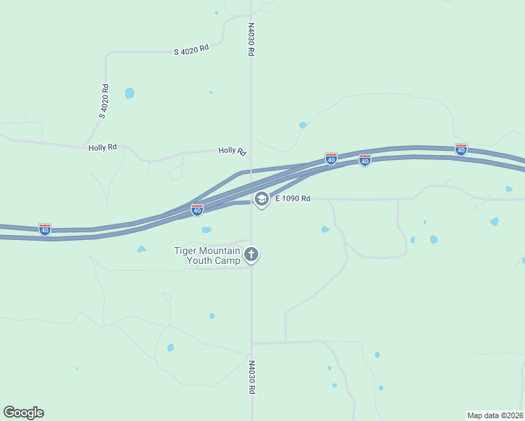 map of restaurants, bars, coffee shops, grocery stores, and more near 403116 East 1090 Road in Henryetta