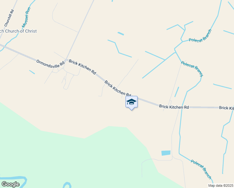 map of restaurants, bars, coffee shops, grocery stores, and more near 484 Brick Kitchen Road in Hookerton