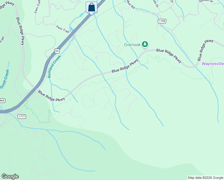 map of restaurants, bars, coffee shops, grocery stores, and more near 15 Drum Drive in Waynesville