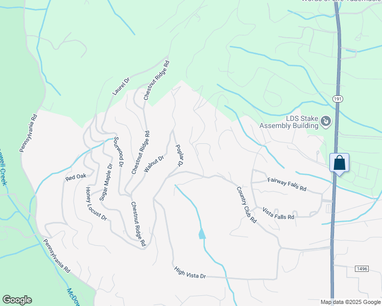 map of restaurants, bars, coffee shops, grocery stores, and more near 1092 High Vista Drive in Mills River