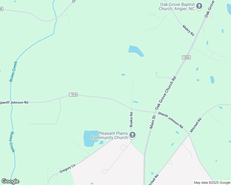 map of restaurants, bars, coffee shops, grocery stores, and more near 2000 Sheriff Johnson Road in Lillington