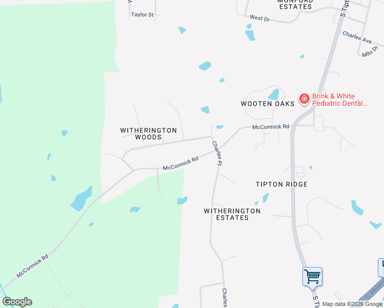 map of restaurants, bars, coffee shops, grocery stores, and more near 480 McCormick Road in Munford