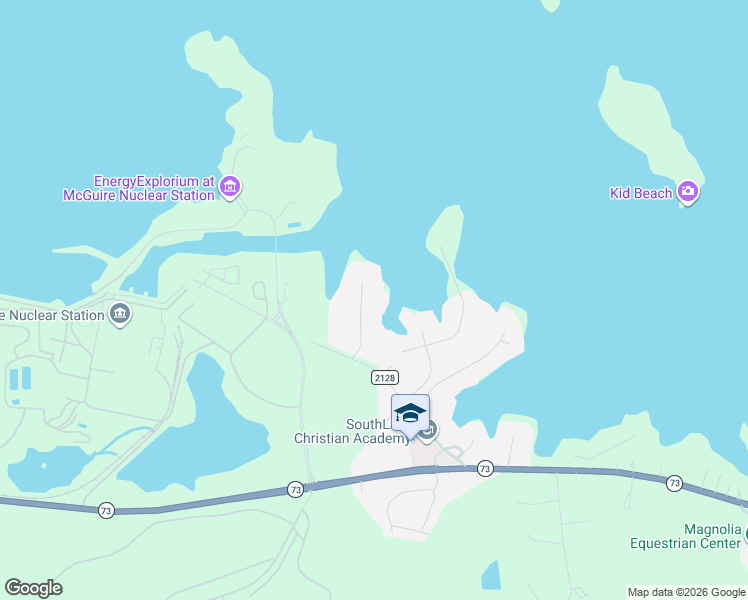 map of restaurants, bars, coffee shops, grocery stores, and more near 16319 Stinson Cove Road in Huntersville