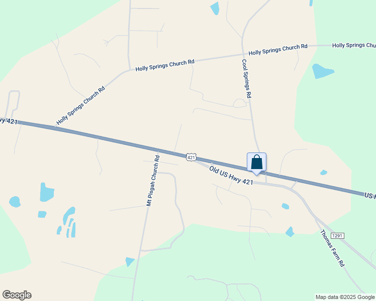 map of restaurants, bars, coffee shops, grocery stores, and more near 11134 U.S. 421 in Broadway