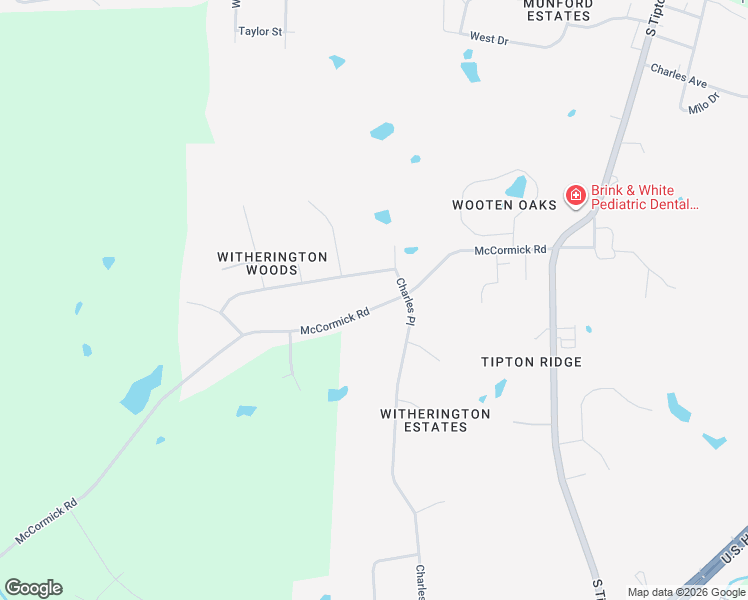 map of restaurants, bars, coffee shops, grocery stores, and more near 480 McCormick Road in Munford