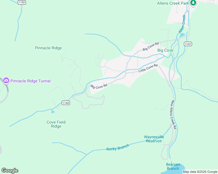 map of restaurants, bars, coffee shops, grocery stores, and more near 859 Big Cove Road in Waynesville