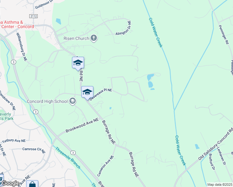 map of restaurants, bars, coffee shops, grocery stores, and more near 568 Devereaux Court Northeast in Concord