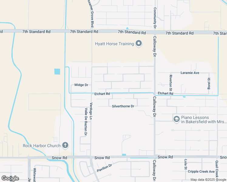 map of restaurants, bars, coffee shops, grocery stores, and more near 10205 Fenwick Island Drive in Bakersfield