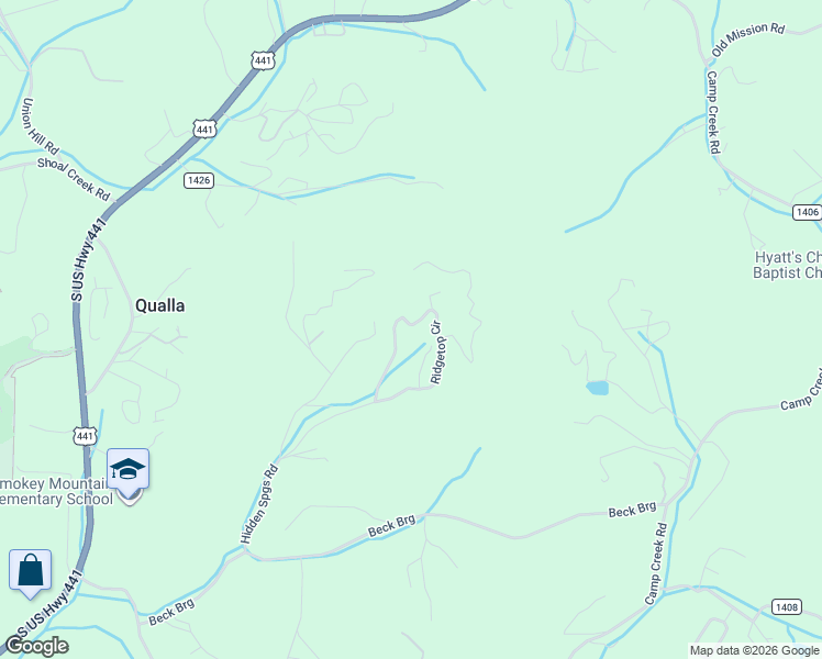 map of restaurants, bars, coffee shops, grocery stores, and more near 18 Ridgetop Circle in Whittier